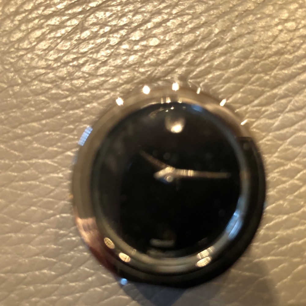 Movado Mini stainless steel desk clock - Picture 2 of 5